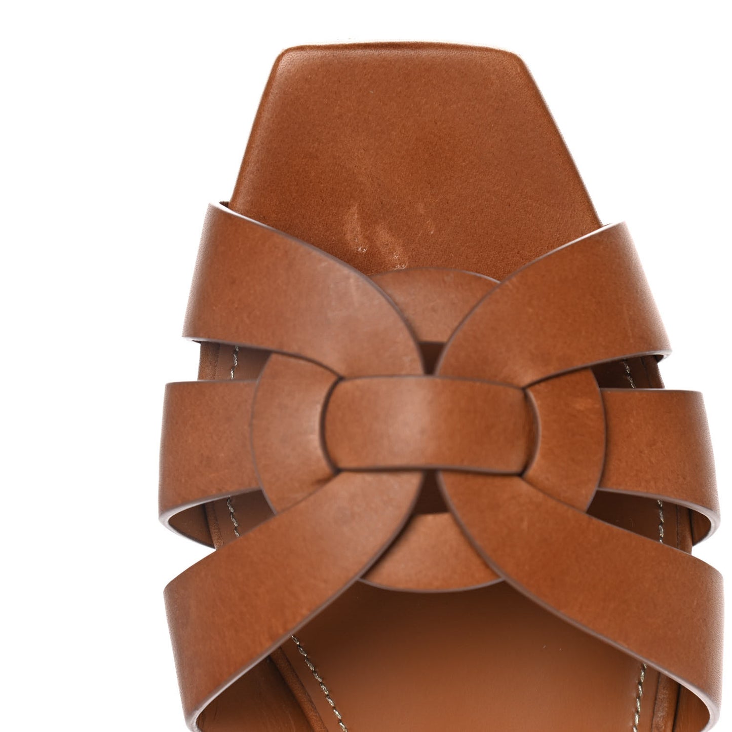 Calfskin Tribute 05 Slide Sandals 37 Amber