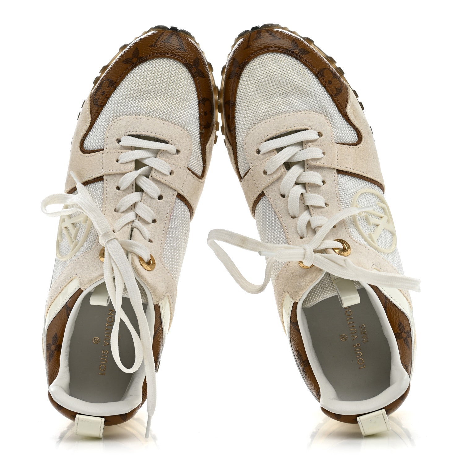 Louis Vuitton Calfskin Monogram Run Away Sneakers 36.5 White 2 of 8