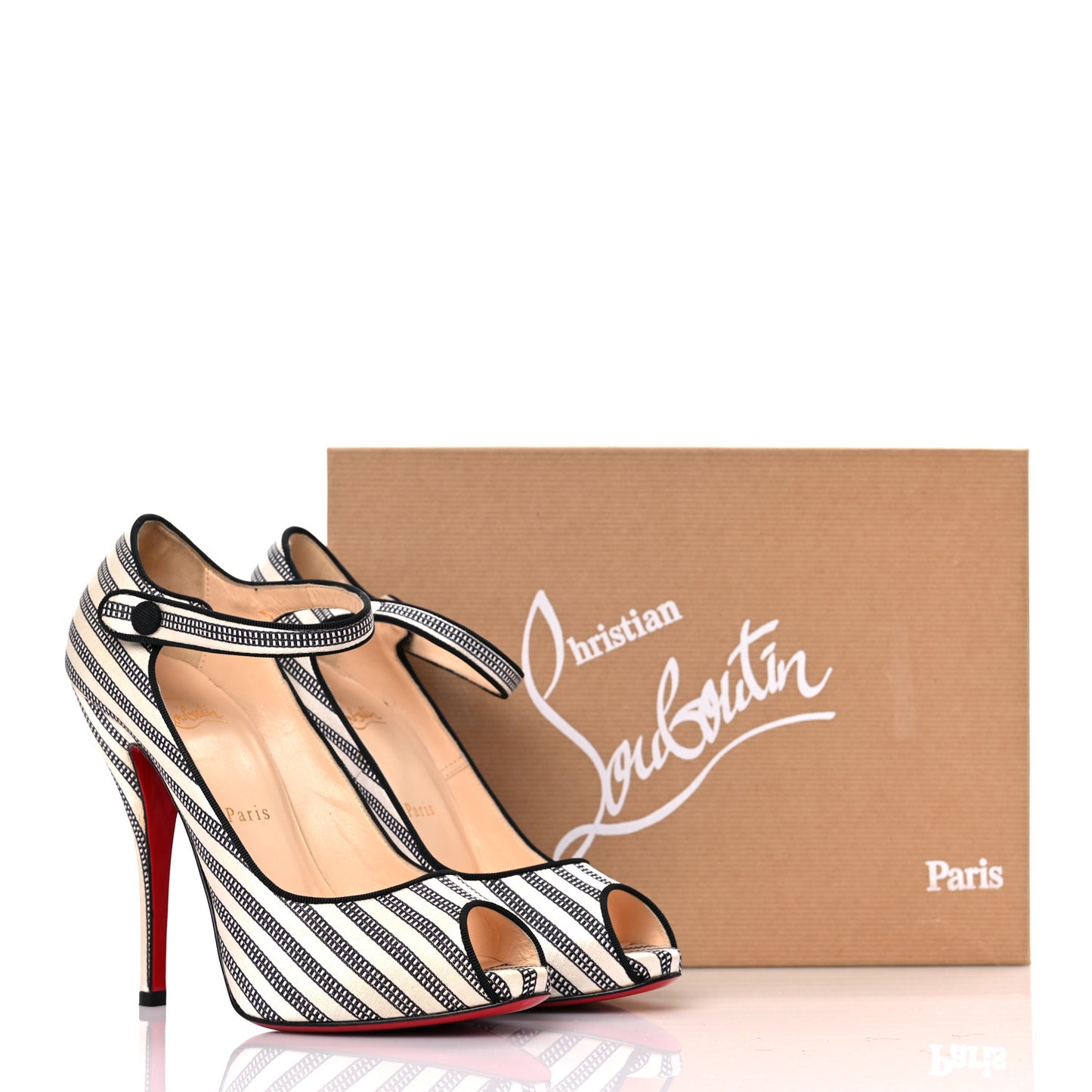 Canvas Melita Mary Jane Peep Toe 85 Pumps 38 White Black