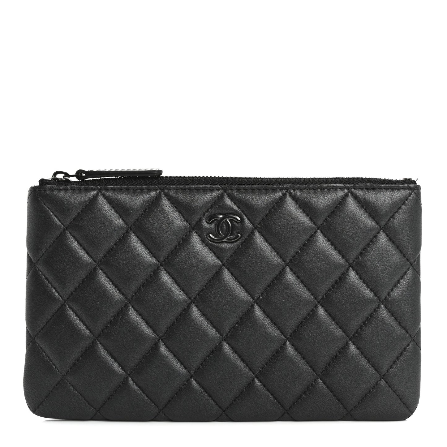 Pearly Lambskin Quilted Cosmetic Case So Black