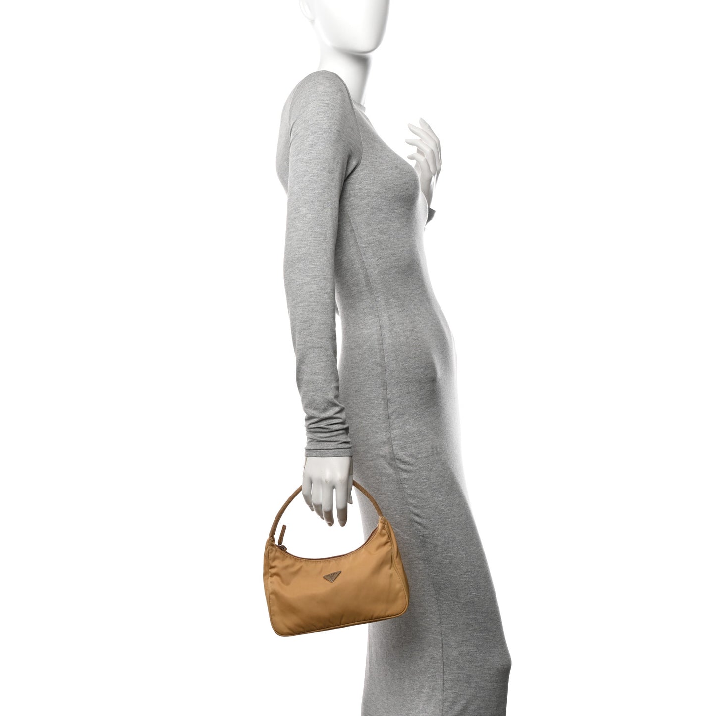 Tessuto Nylon Sport Shoulder Bag Sabbia