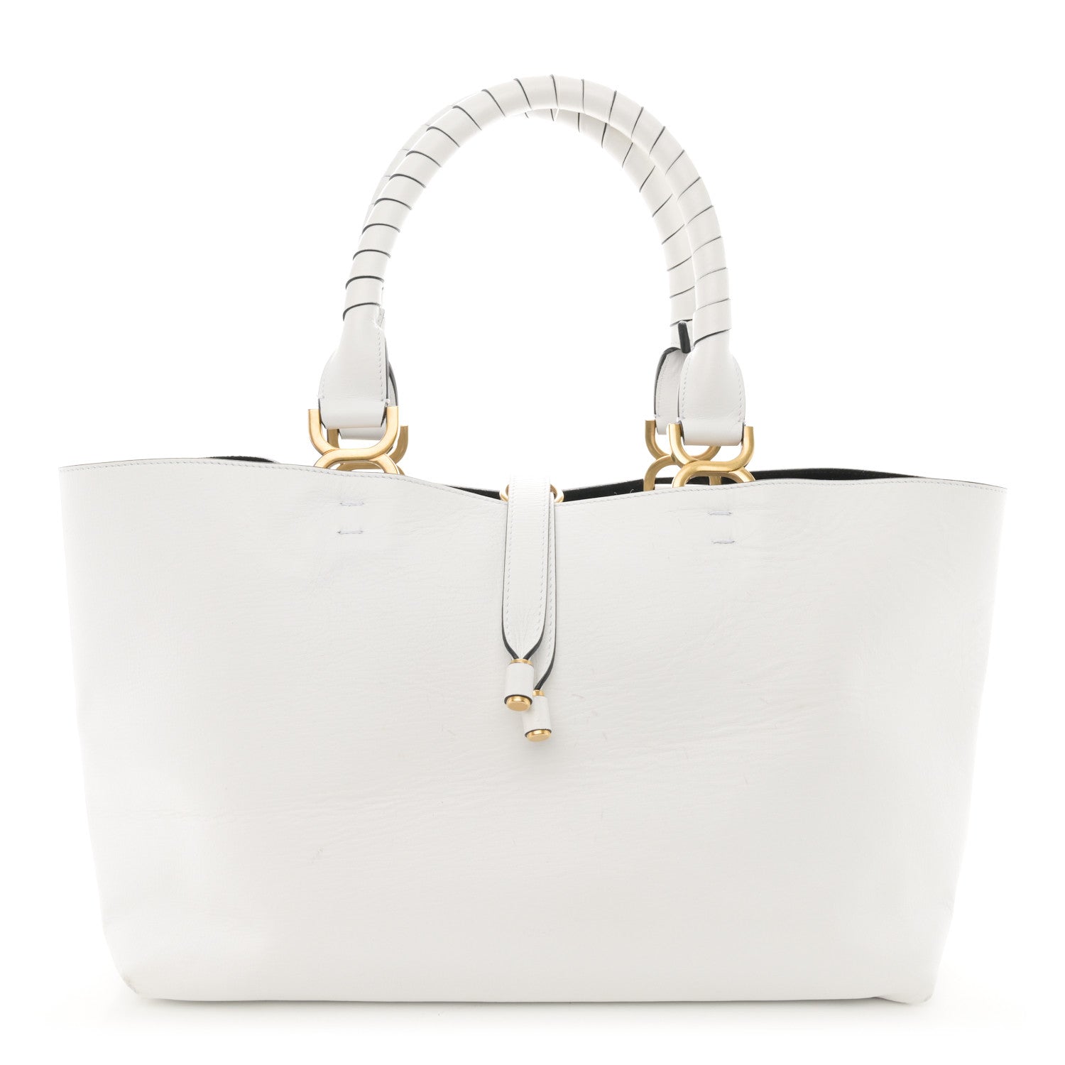 Chloe Calfskin Small Marcie Tote White 1 of 12