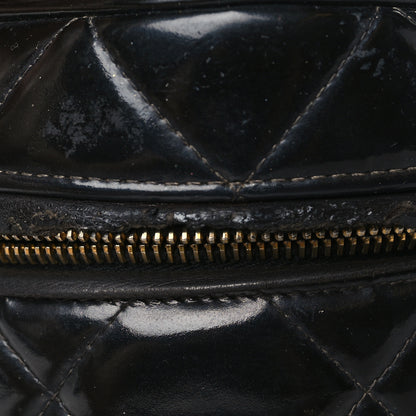 Chanel Patent Quilted Vanity Cosmetic Case Black 10 of 14