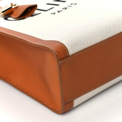 Celine Canvas Calfskin Vertical Cabas Natural Tan 8 of 11
