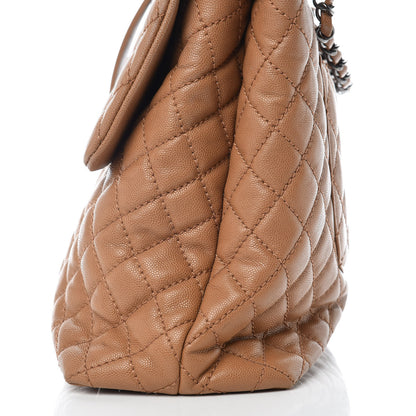 Chanel Caviar Quilted Large Coco Handle Flap Camel 11 of 13