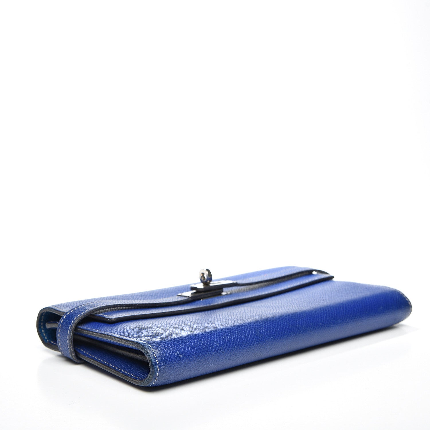 Hermes Epsom Kelly Longue Wallet Bleu Electrique Cobalt 4 of 9