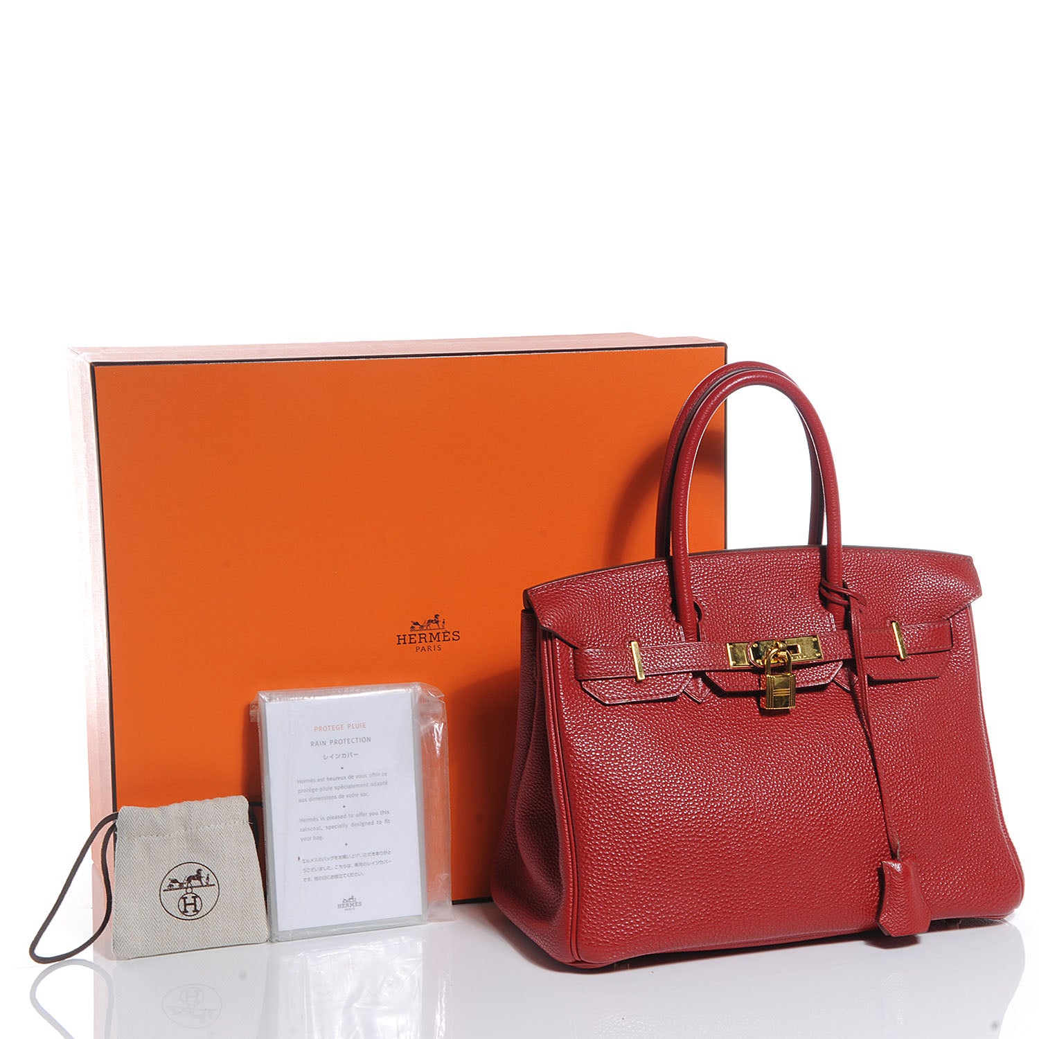 Hermes Togo Birkin 30 Rouge Garance 5 of 10