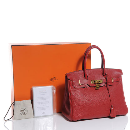 Hermes Togo Birkin 30 Rouge Garance 5 of 10