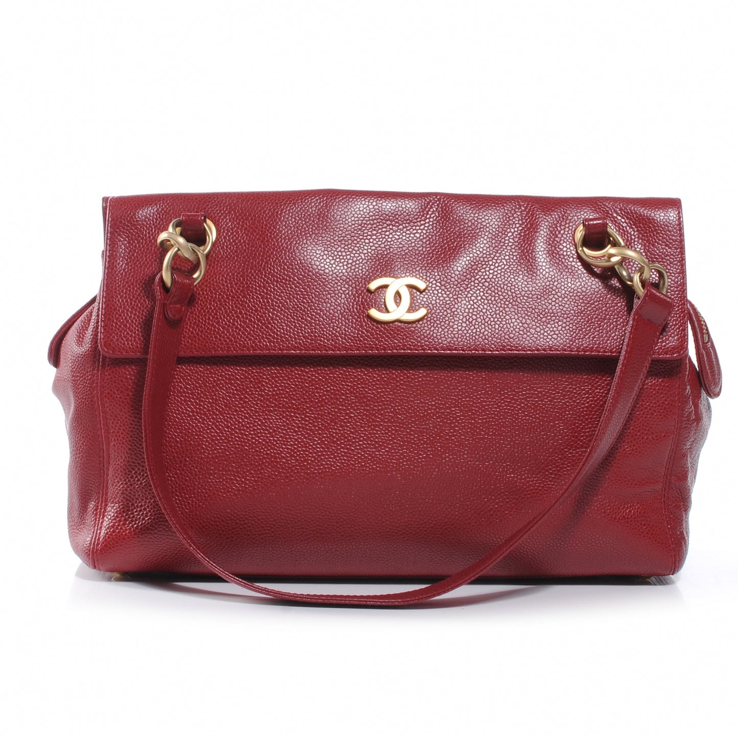 Caviar CC Flap Bag Red