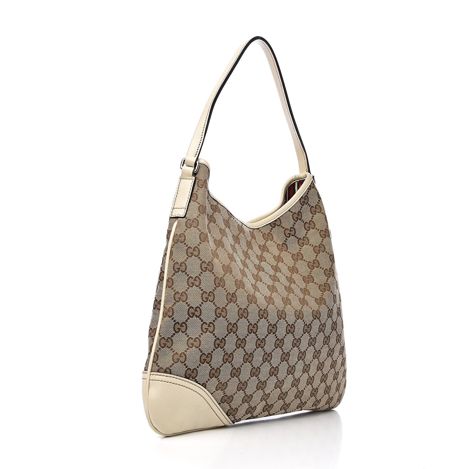 Gucci Monogram Medium New Britt Hobo Off White 3 of 13