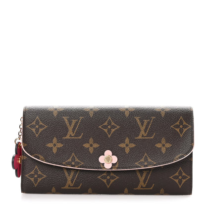 Louis Vuitton Monogram Bloom Flower Emilie Wallet Fuchsia 1 of 9