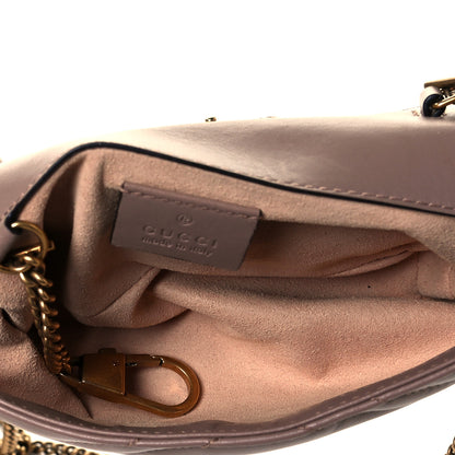 Gucci Calfskin Matelasse Super Mini GG Marmont Shoulder Bag Porcelain Rose 4 of 8