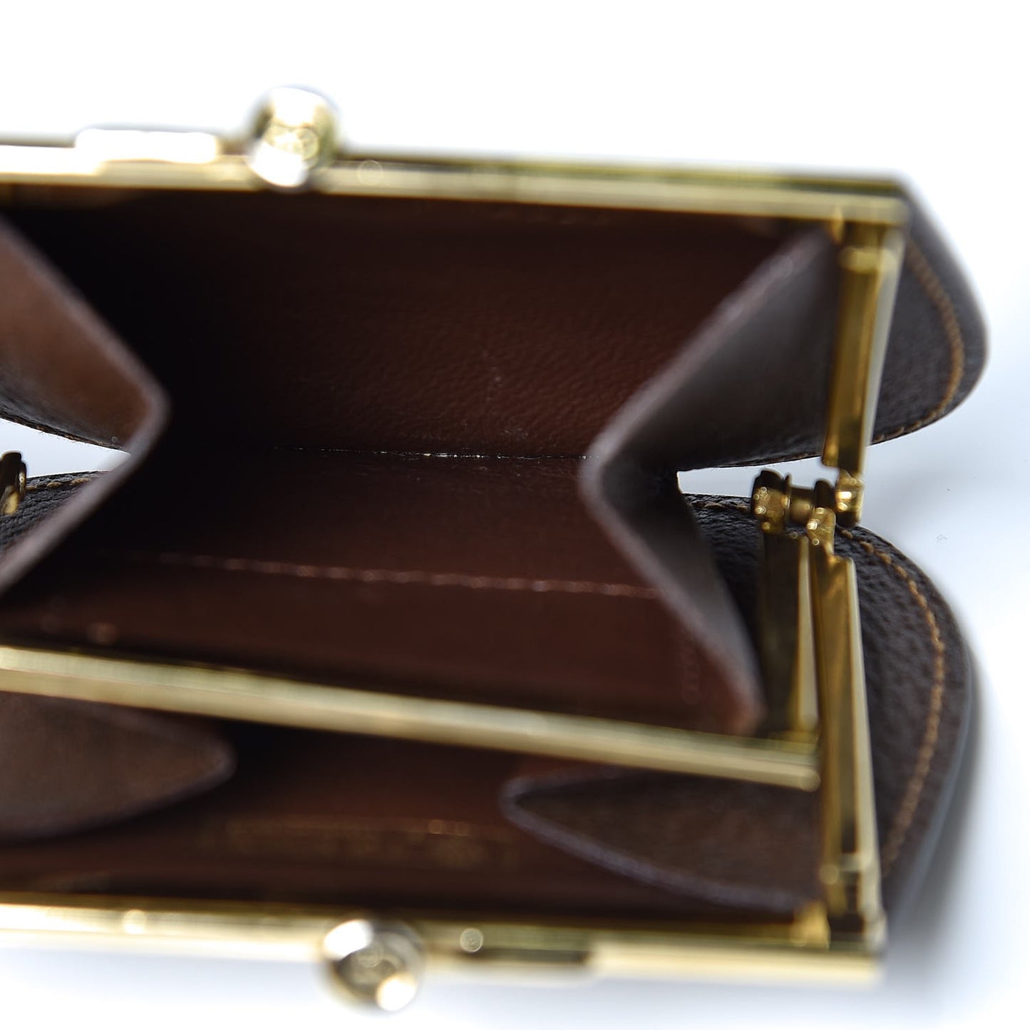 GG Supreme Monogram Coin Purse Brown