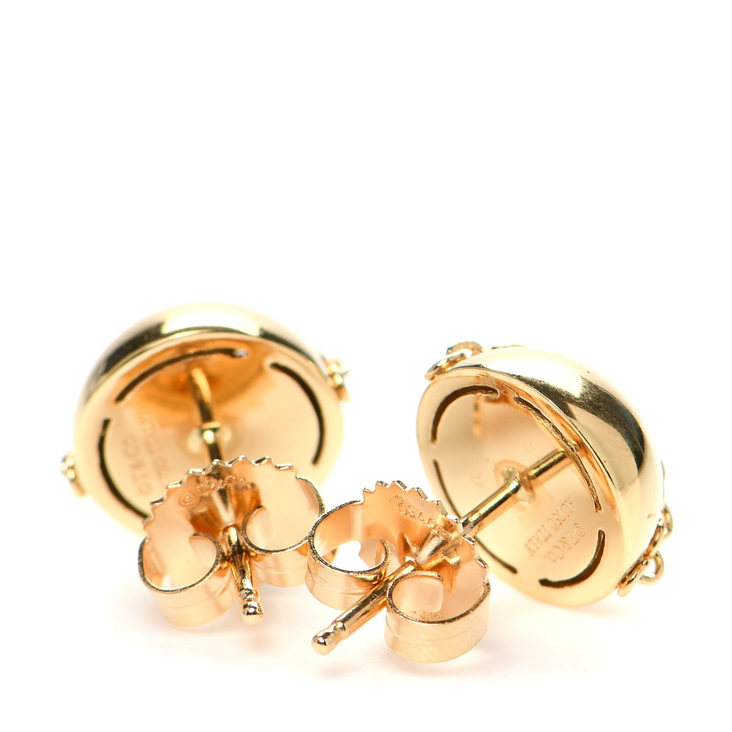 18K Yellow Gold HardWear Bolt Ball Earrings