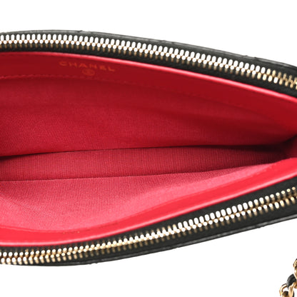 Chanel Lambskin Quilted Small Clutch With Chain Black 6 of 11