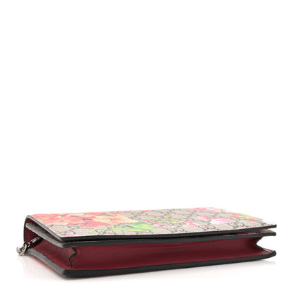 Gucci GG Supreme Monogram Blooms Chain Wallet Beige Multicolor Dry Rose 4 of 15
