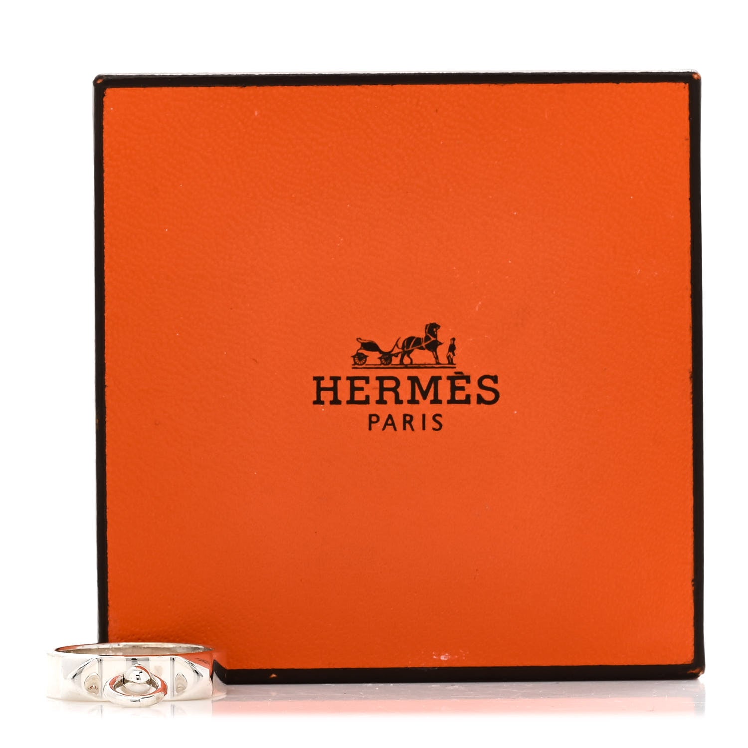Hermes Sterling Silver PM Collier De Chien Ring 53 6.5 6 of 6