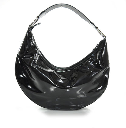 Gucci Patent Half Moon Hobo Black 3 of 9