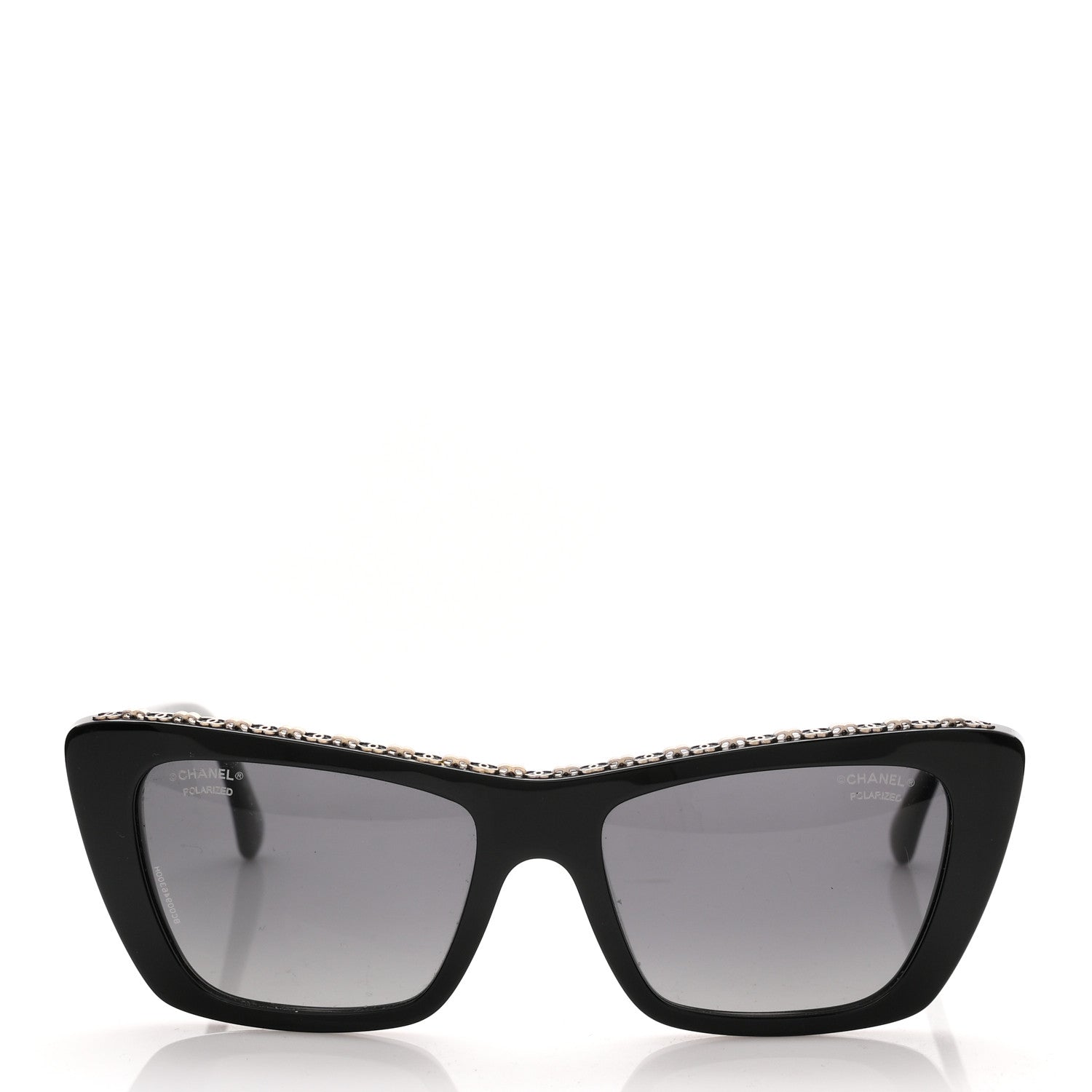 Chanel Acetate Polarized Butterfly Sunglasses 5540 Black 2 of 9