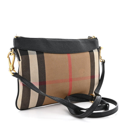 Burberry House Check Derby Peyton Crossbody Clutch Bag Black 4 of 16