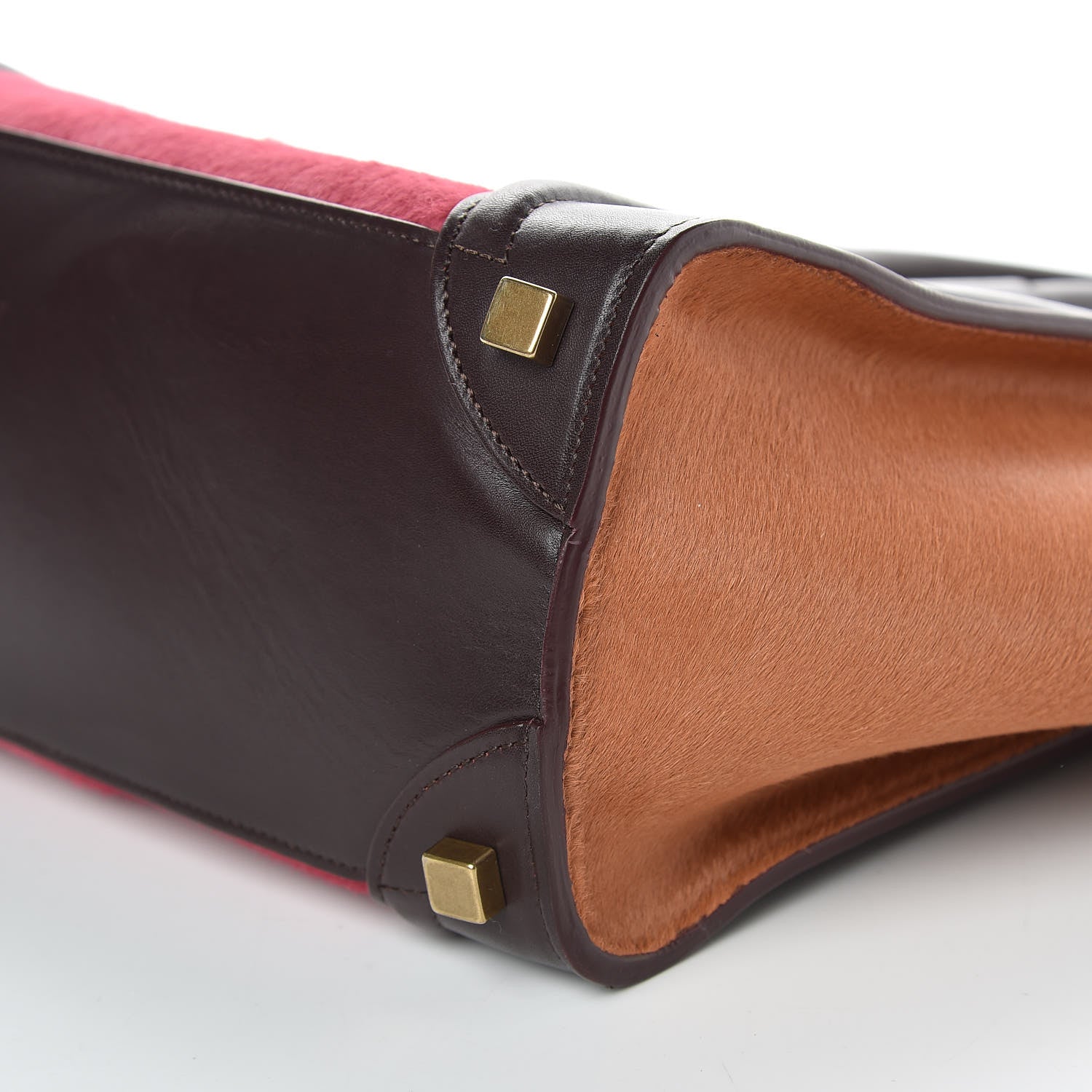 Celine Pony Hair Smooth Calfskin Micro Tri-Color Luggage Pink 10 of 13