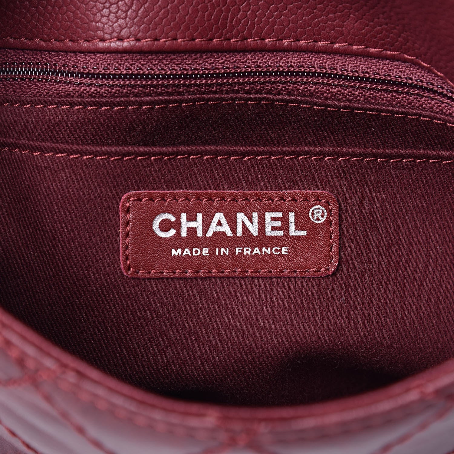 Chanel Caviar Aged Calfskin Medium Bubble Graphic Messenger Bag Dark Red 6 of 13