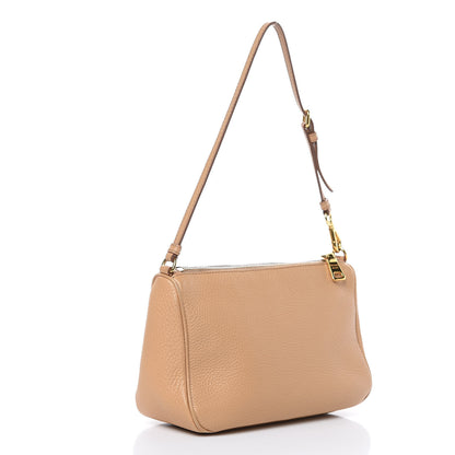 Prada Vitello Daino Pochette Bag Caramel 3 of 12