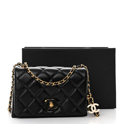 Chanel Shiny Lambskin Quilted Enamel CC Mini Flap Black 11 of 11
