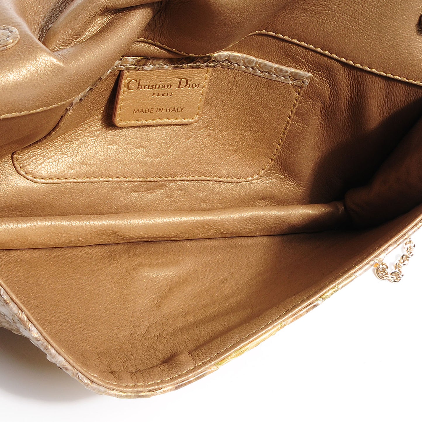 Python Evening Clutch Brown