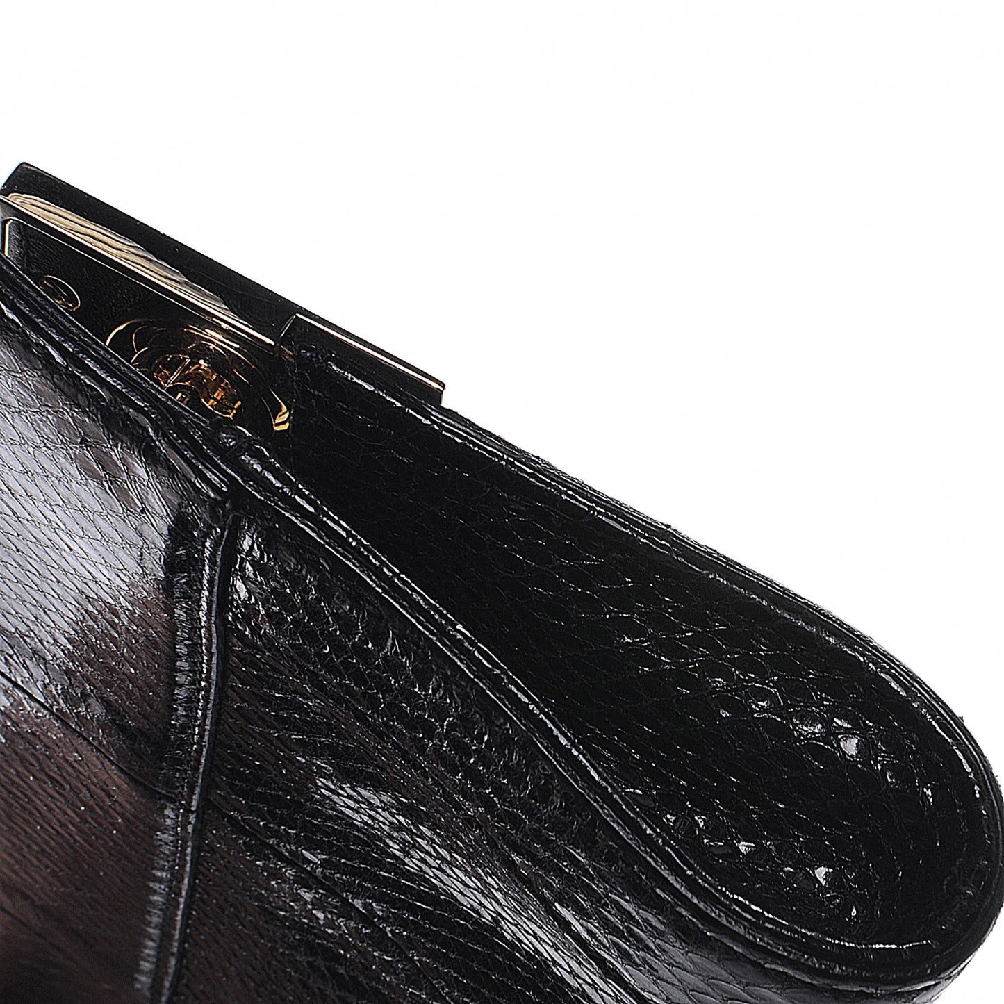 Python Britt Interlocking G Starlight Clutch Black