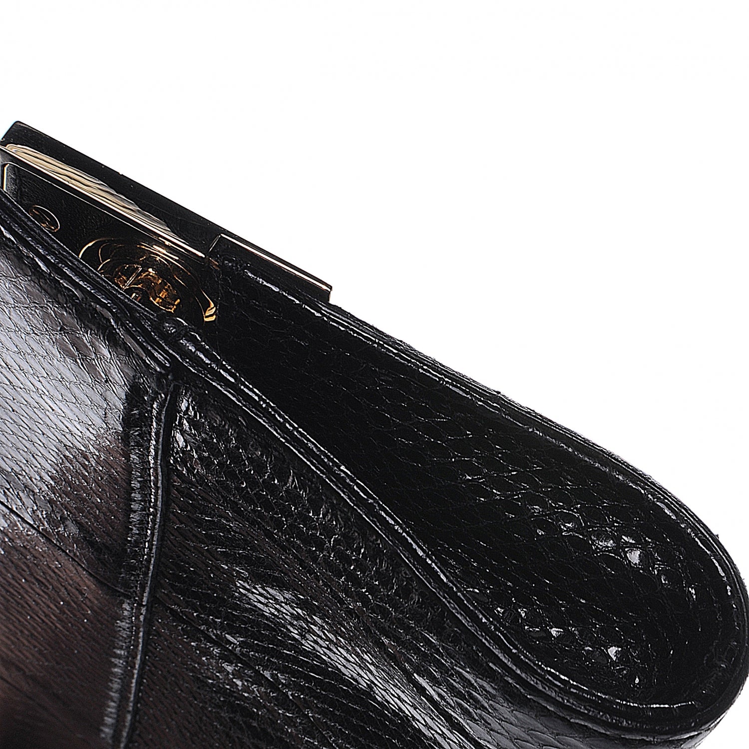 Gucci Python Britt Interlocking G Starlight Clutch Black 8 of 10