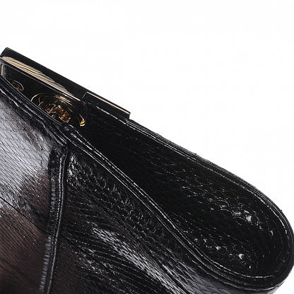 Gucci Python Britt Interlocking G Starlight Clutch Black 8 of 10