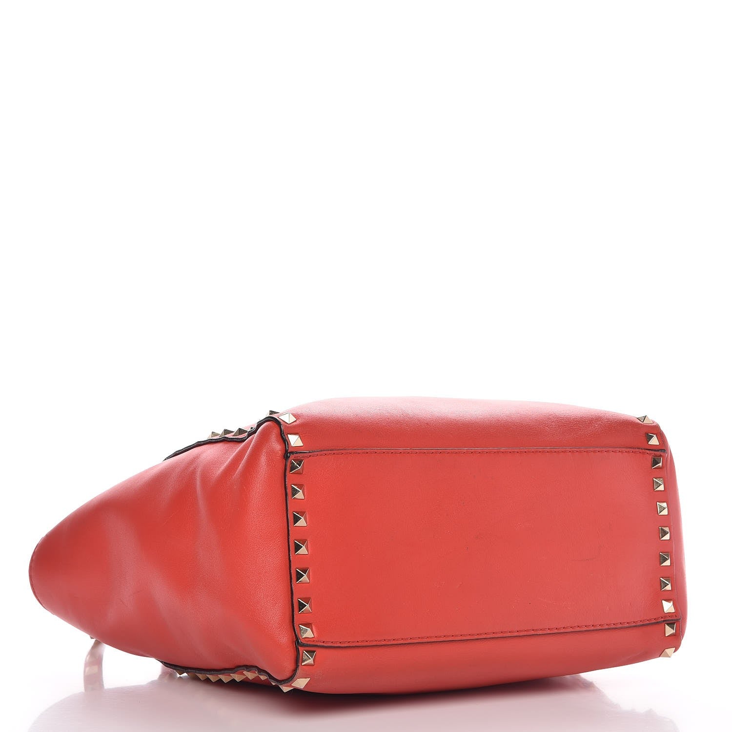 Valentino Garavani Vitello Rockstud Double Handle Tote English Red 5 of 20
