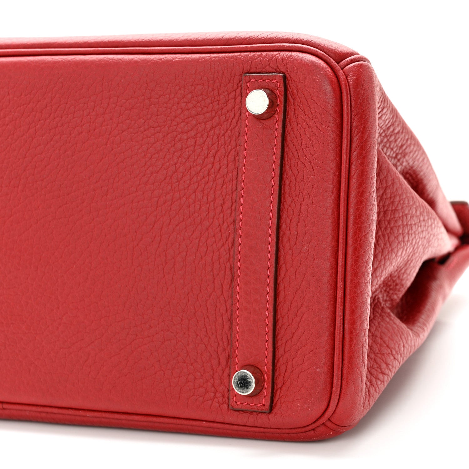 Hermes Taurillon Clemence Birkin 30 Rouge Garance 10 of 14