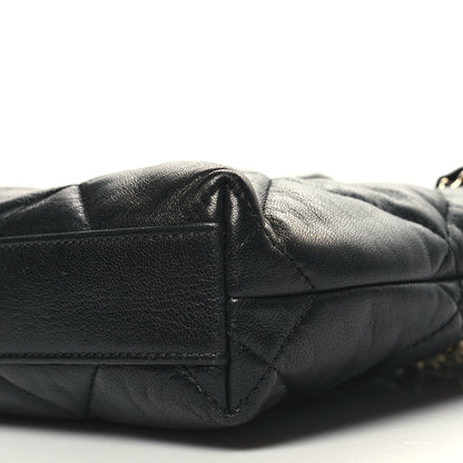 Chanel Lambskin Quilted Small Drawstring Shopping Bag Black 10 of 10