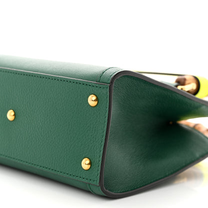 Gucci Wonka Grain Calfskin Mini Diana Tote Bag Green Yellow Fluo 10 of 10