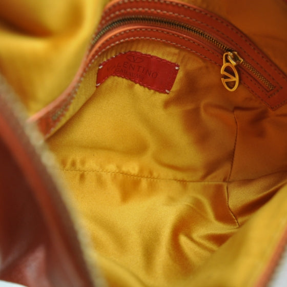 Leather Small Catch Hobo Orange
