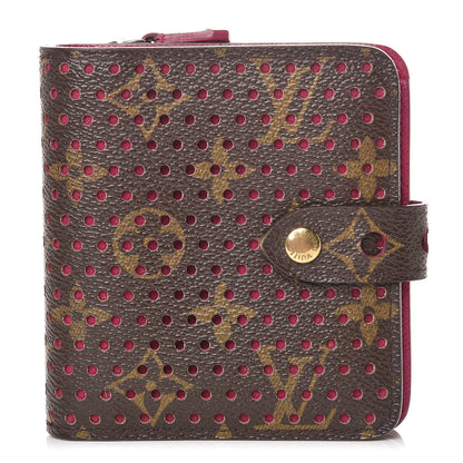 Louis Vuitton Monogram Perforated Compact Zipped Wallet Fuchsia 1 of 8
