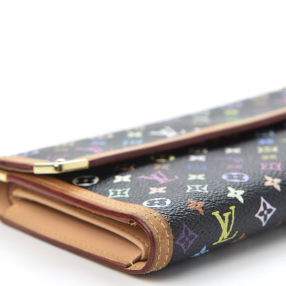 Louis Vuitton Monogram Multicolor Porte Tresor International Wallet Black 5 of 9