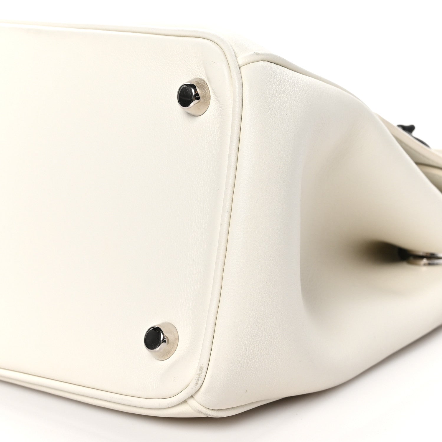 Christian Dior Smooth Calfskin Bi-Color Small Be Dior Flap White Black 10 of 11