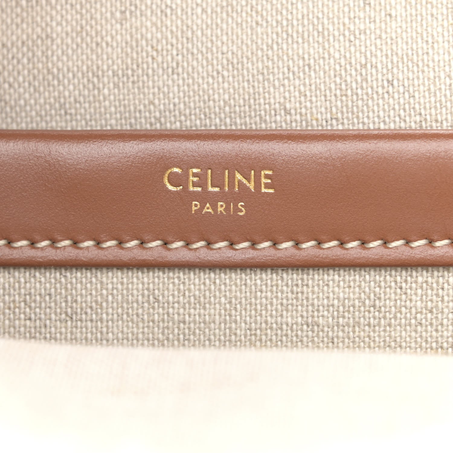 Celine Stripe Triomphe Large Cabas Thais Khaki Tan 6 of 14