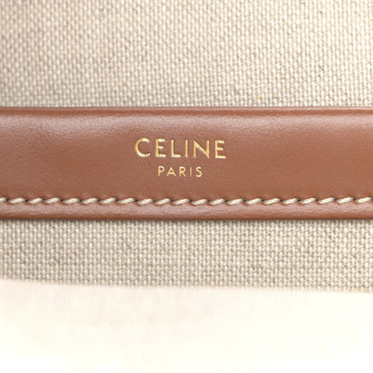 Celine Stripe Triomphe Large Cabas Thais Khaki Tan 6 of 14