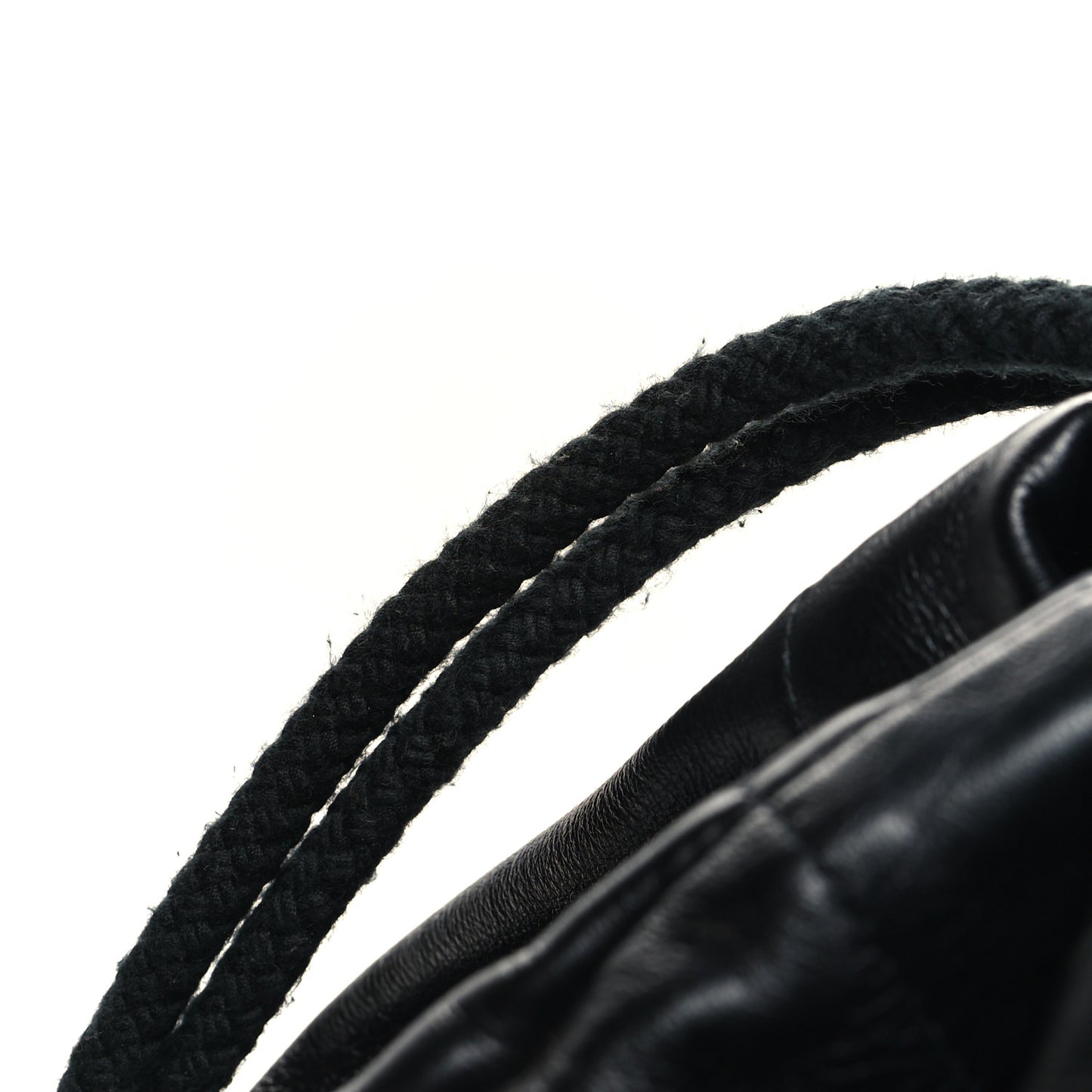 Smooth Calfskin City Sailor Drawstring Backpack Black