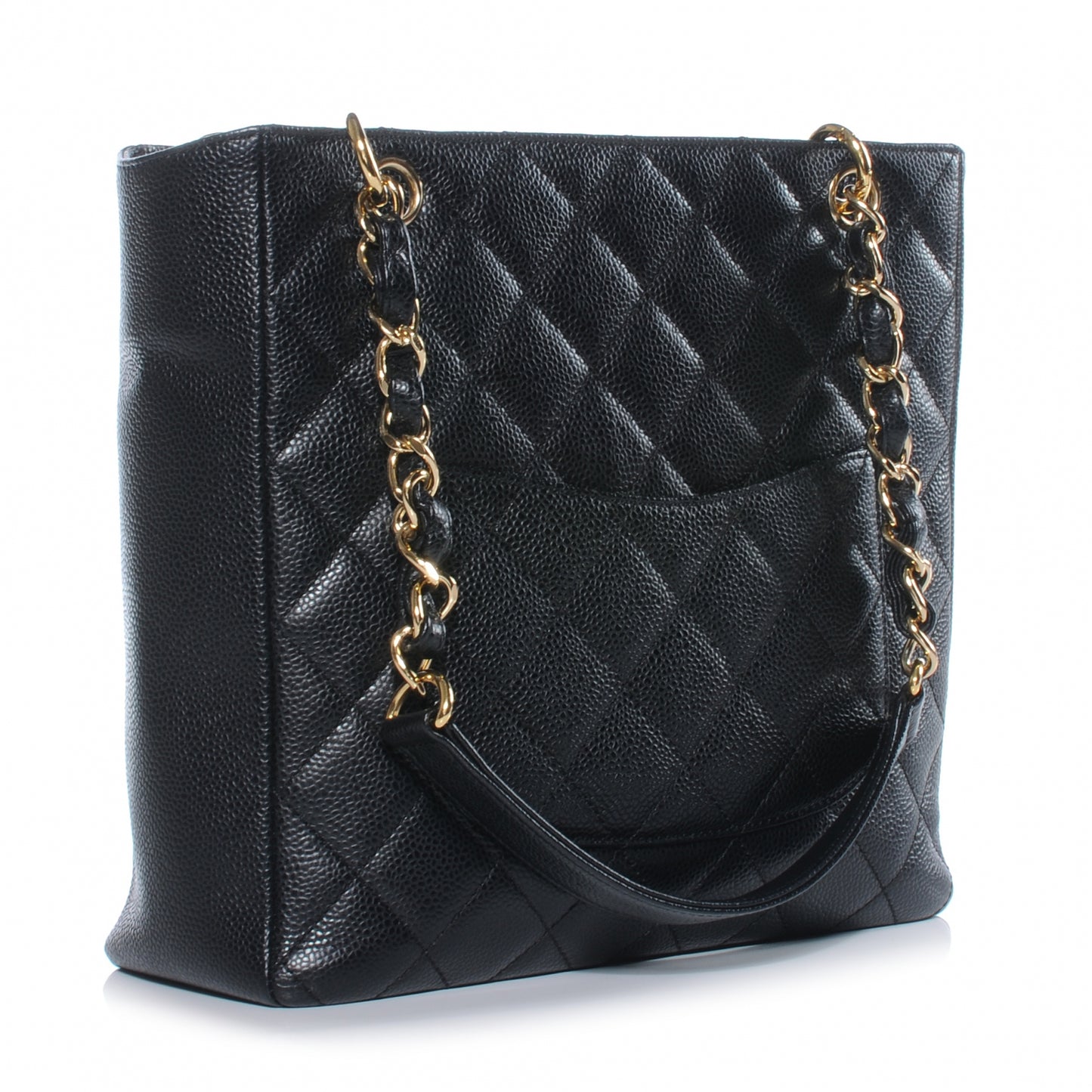 Caviar Petit Shopping Tote PST Black