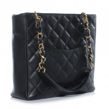 Chanel Caviar Petit Shopping Tote PST Black 4 of 8