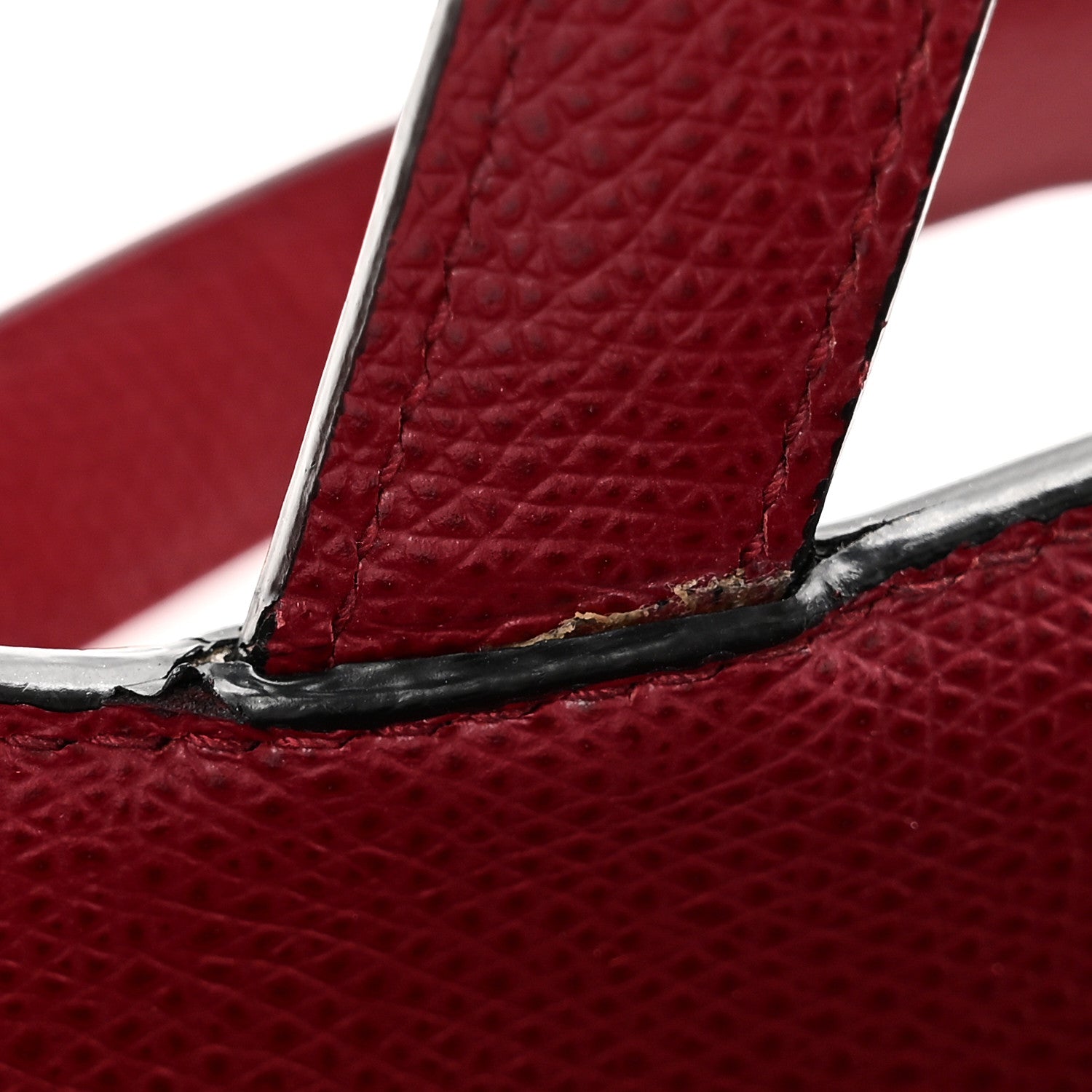 Christian Dior Grained Calfskin Mini Saddle Bag Red 11 of 11