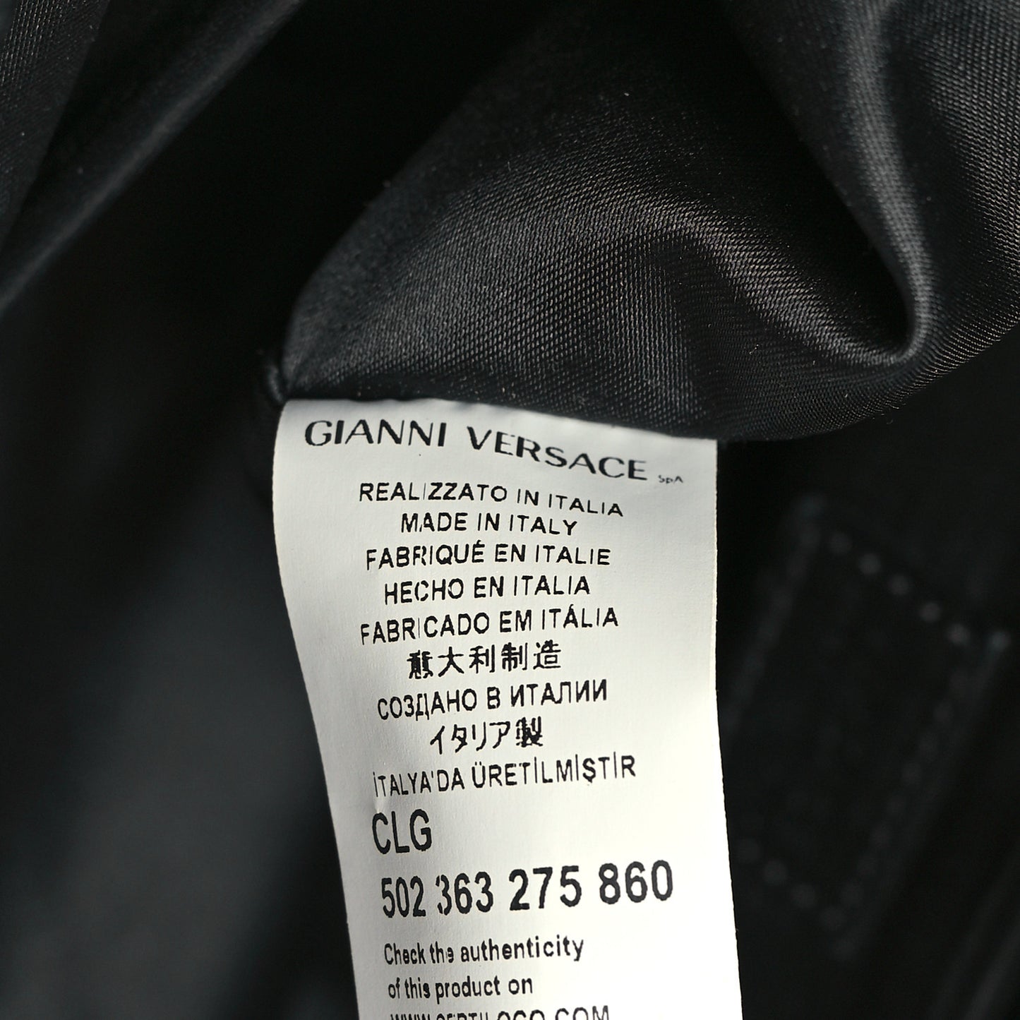 Vitello Calfskin Signature Tote Black White