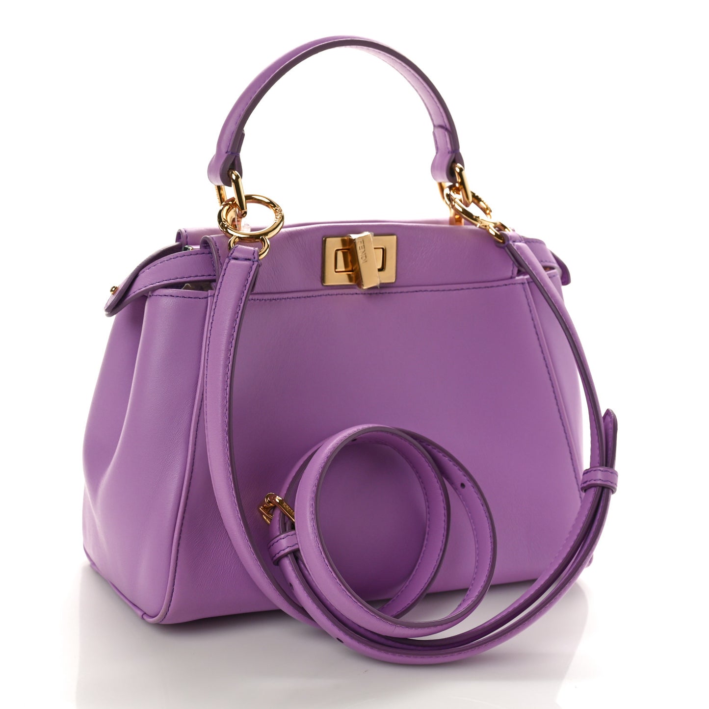 Nappa Stacked Bar Mini Peekaboo Iconic Satchel Violetta