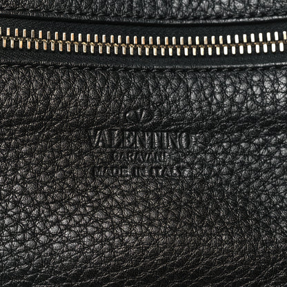 Valentino Garavani Pebbled Calfskin Small Rockstud Tote Black 6 of 9