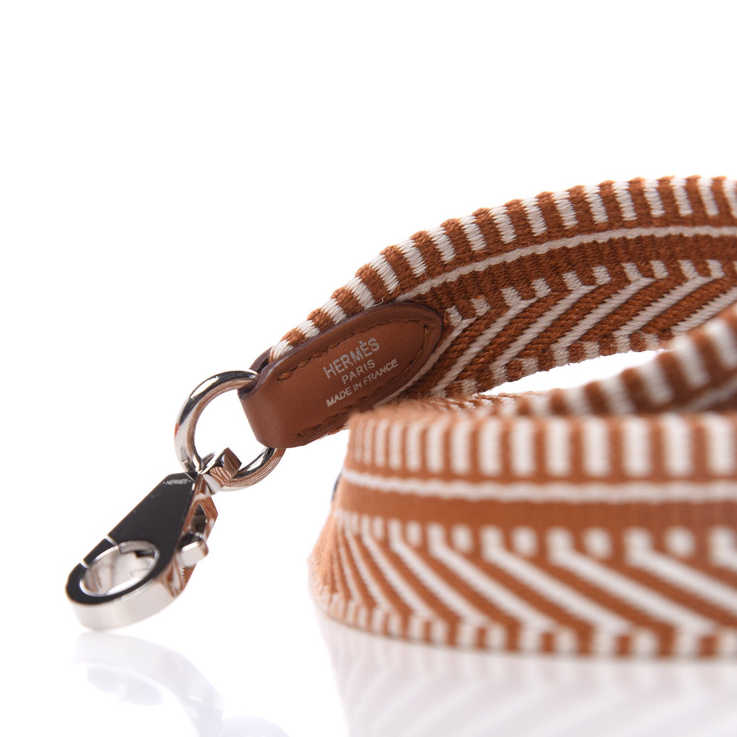 Hermes Toile Swift 25mm Sangle Cavale Shoulder Strap Ecru Beige Gold 7 of 8